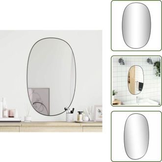 vidaXL Specchio nero - vidaXL Specchio da Parete Nero 80x50 cm - Specchio per camera da letto