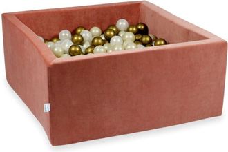 OEM Piscina Seca 90x90x40cm Velvet Soft Canyon Clay Con 400 Bolas: Oro Claro, Opalescente, Oro Viejo