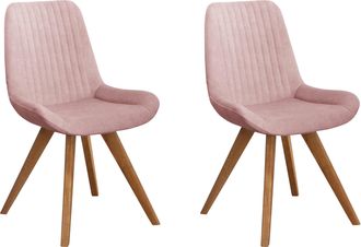 HOME AFFAIRE Schalenstuhl »Bratislava« (Set) 2 Stk.Gestell Eiche massiv geölt, Easy Care-Stoff