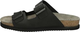 Mephisto Scalzati - Heren - Sandalen - Zwart - 44 EU - Leer - Schoenen