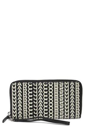 Marc Jacobs The Continental Leather Wristlet in Black/white at Nordstrom Rack