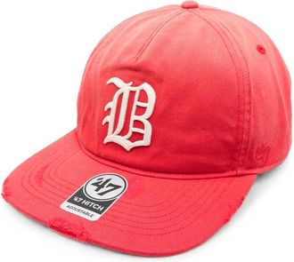 Represent Distressed Logo-embroidered Cap