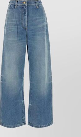 Palm Angels wide cut denim trousers