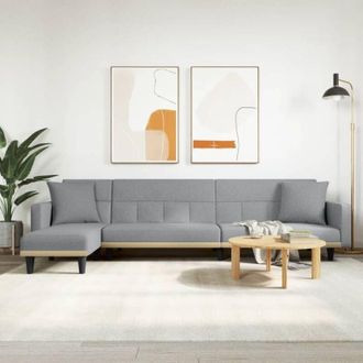 vidaXL Vidaxl - Divano Letto a l Grigio Chiaro 275x140x70 cm in Tessuto