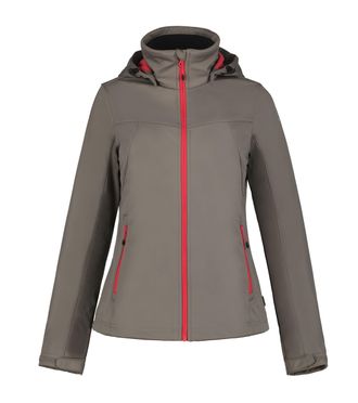 Icepeak Softshelljacke ICEPEAK D SOFTSHELLJACKE BOISE, Damen, Gr. 34, grau, Softshell, Obermaterial: 100% Polyester, sehr schmal, eingesetzt B&uuml;ndchen, Jacken 