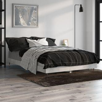 vidaXL Estructura De Cama Madera De Ingenier&iacute;a Gris Hormig&oacute;n 120x190cm Vidaxl