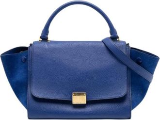 Celine Pre-owned Trapeze Bag - Dames - Vintage Handtas - Blauw - ONE Size - Leer - Vintage