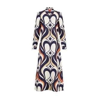 La DoubleJ Midi Dresses, female, Multicolor, XS, Silk Shirt Maxi Dress