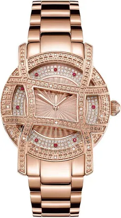JBW 10 YR Anniversary Womens Olympia 0.20 ctw Diamond 18K Rose Gold-plated Watch JB-6214-10A