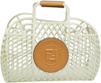 Fendi Pre-owned Plastic Tote Bag - Dames - Vintage Shopper - Wit - ONE Size - Vintage