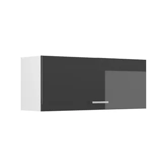 Vicco Pensile Da Cucina R-line, Antracite Lucido/bianco, 100 Cm Piatto, Vicco