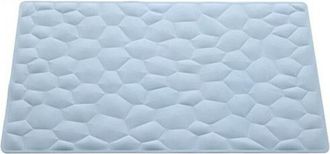 Trade Shop Trade Shop - Tappeto Doccia Antiscivolo Tappetino In Tessuto Effetto Pietre Bianco 40 X 70 Cm