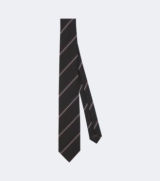 Brioni Striped silk jacquard tie