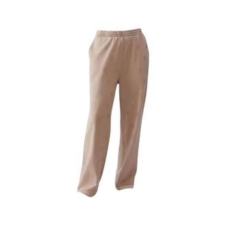 Liu Jo Sweatpants, female, Beige, Size: M Faded Jersey Trousers with Rhinestones