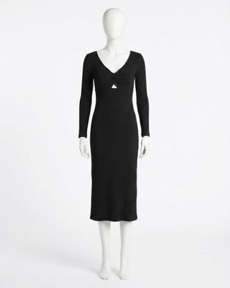 Z Supply Orla Rib Midi Dress In Black