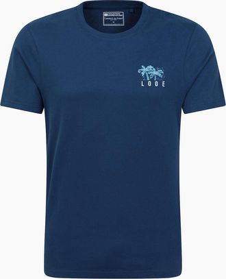 Mountain Warehouse Mens Mountain Warehouse Mens Looe Printed Organic T-Shirt - Navy - Size: 38