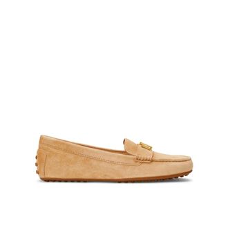 Ralph Lauren Loafers, female, Beige, Size: 5 US Barnsbury Flats Casual Kidsuede