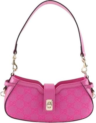 Gucci Pre-owned Shoulder Bags, female, Pink, Size: ONE SIZE Pre-owned Vintage Shoulder Bag
