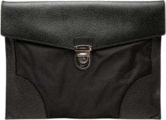 Prada Pre-owned Nylon Clutch - Dames - Vintage Clutch - Zwart - ONE Size - Nylon - Vintage