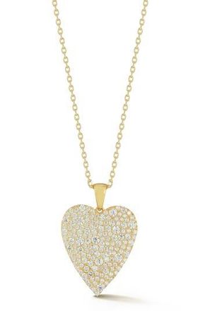 Glaze Jewelry Pav&eacute; Heart Pendant Necklace in Gold at Nordstrom Rack