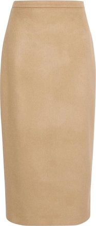 Max Mara Camel Curtain Skirt