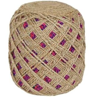 Esprit Footrest - HOME ESPRIT - Multicolored - Jute - 40 x 40 x 45 cm - Living Room