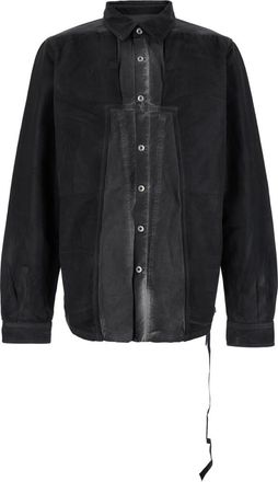 Rick Owens Dark Grey Solid Shirt