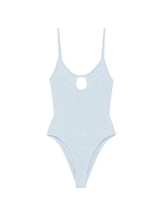 Hunza G Mia Beaded Swim Metallic Crinkle