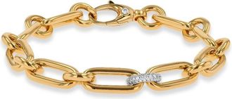 Pragnell 18K yellow gold mini Havana diamond bracelet