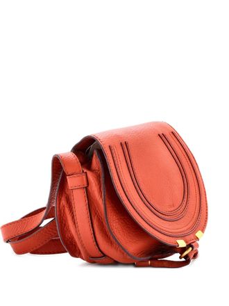 Chlo&eacute; Marcie leren mini-crossbodytas - Oranje
