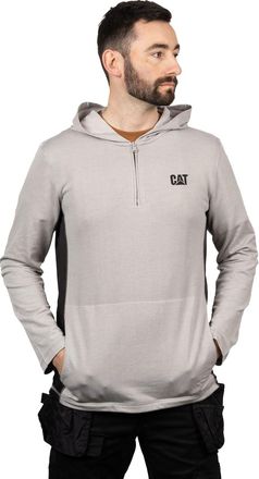 CAT Coolmax Quarter Zip Hoodie Mens - Grey - Size X-Large