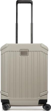 Piquadro Personaliseerbare cabinekoffer met 4 wielen - unisex - Handbagage koffer - Beige - ONE Size - Polyester - Koffers