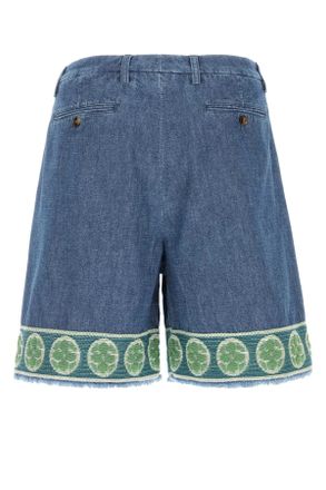 Valentino Garavani Denim Bermuda Shorts - Blue