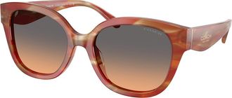 Coach HC8438U CBY94 590018 Womens Sunglasses Brown Size 56