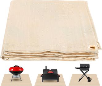 OEM Fire Pit Mat - 100 X 80 Cm - Resistente A Alta Temperatura - Para Barbacoa Camping Terraza - 1 Unidad