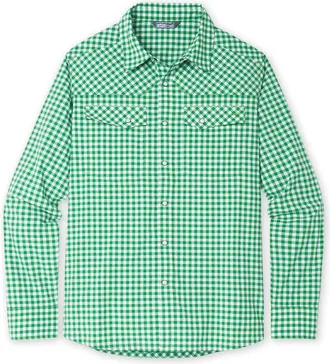 Stio | Mens Eddy Shirt Long Sleeve, Size Extra Extra Extra Large in Verdure Gingham