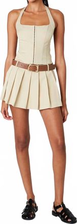 Nia Fennel Corset In Biscotti