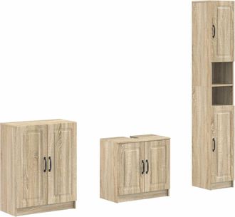 vidaXL Juego De Armarios De Ba&ntilde;o De 3 Piezas Utrecht Roble Sonoma Vidaxl