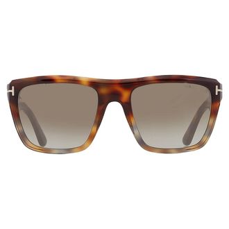 Tom Ford Alberto Brown Mirror Square Mens Sunglasses FT1077 55G 55