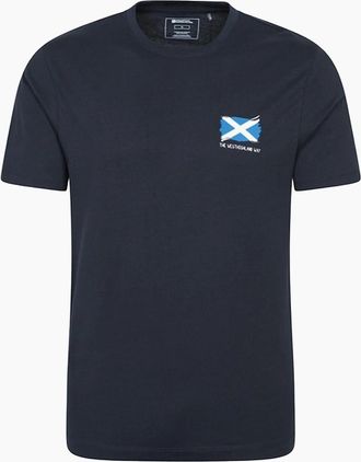 Mountain Warehouse Mens Mountain Warehouse Mens West Highlands Short-Sleeved T-Shirt - Navy - Size: 46