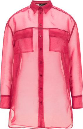 Faina Organza blouse Dames donkerrood