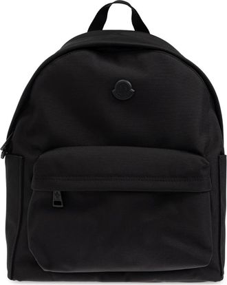 Moncler Rugzak met logo - Heren - Rugzakken - Zwart - ONE Size - Polyester - Tassen