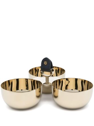 Ralph Lauren Home Wyatt triple nut bowl - unisex - Inox - OS - Gold