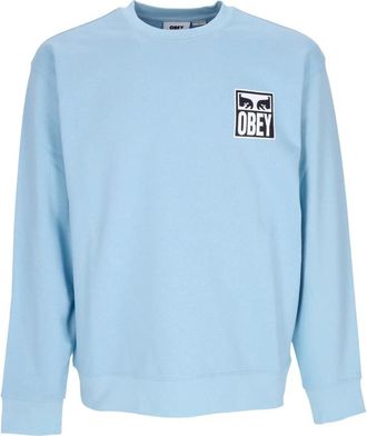 Obey Lichtblauwe Crewneck Sweatshirt - Heren - Sweatshirts - Blauw - XL - Katoen - Hoodies & sweatvesten