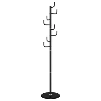 vidaXL Appendiabiti Nero 183 Cm In Ferro Verniciato A Polvere - Vidaxl