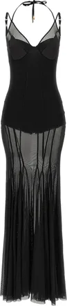 Elisabetta Franchi Black Polyamide Long Womens Dress