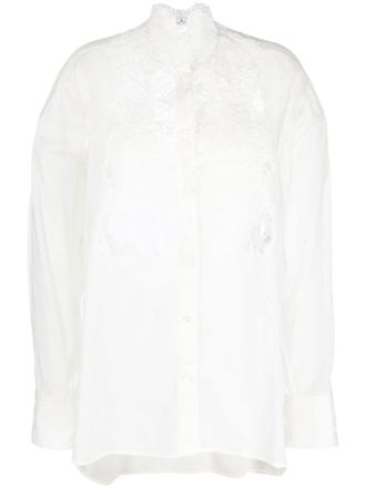 Ermanno Scervino Blouse met lange mouwen - Wit