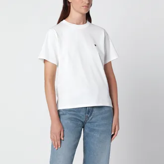Max Mara T-shirt bianca in jersey di puro cotone