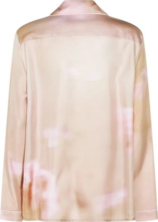 Fabiana Filippi Womens Silk Twill Shirt Cream-Taupe Cream/taupe