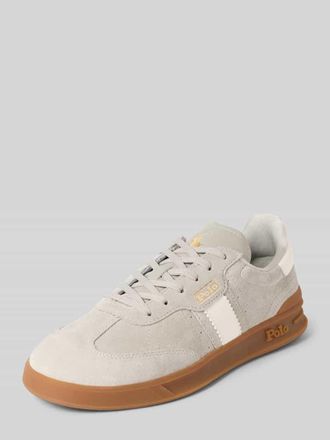 Polo Ralph Lauren Sneaker aus Leder mit Schn&uuml;rung Modell Heritage Aera in Hellgrau, Gr&ouml;&szlig;e 41
